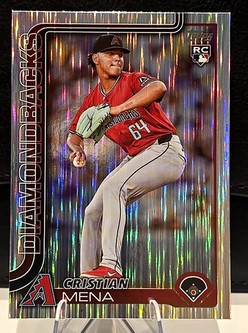 2025 Topps Series 1  CRISTIAN MENA  Tinsel Parallel  RC  (Meijer)  Diamondbacks