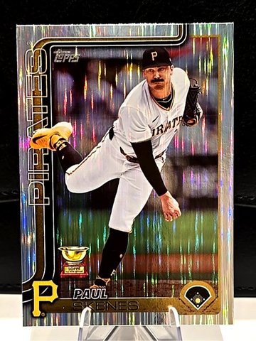 Paul Skenes - 2025 Topps Series 1 #98 Meijer Exclusive Tinsel Pirates Rookie Cup