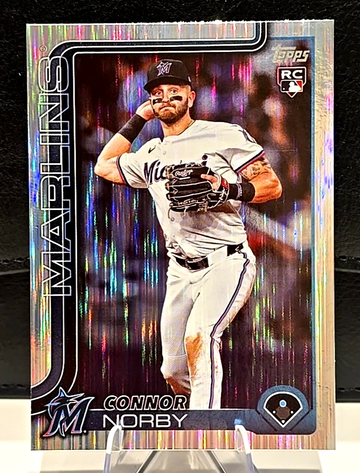 2025 Topps Series 1   Connor Norby RC  Tinsel (Meijer excl.)  Marlins Rookie 