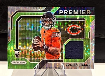 Justin Fields  Rookie  Green Pulsar Prizm 🔥  Premier Patch  #PJ-4  Bears Jets