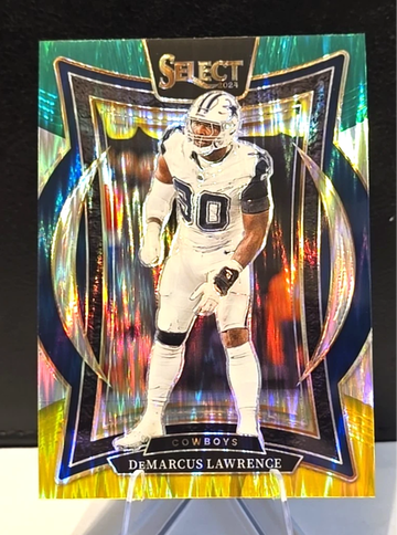 2024 Panini Select  Demarcus Lawrence  #47  Green Yellow Shock  Concourse  Cowboys