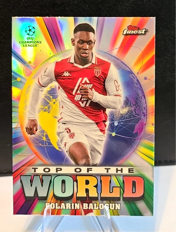 Folarin Balogun  2024-25 Topps Finest UEFA Club  Top of the World  #TW-18  Monaco 