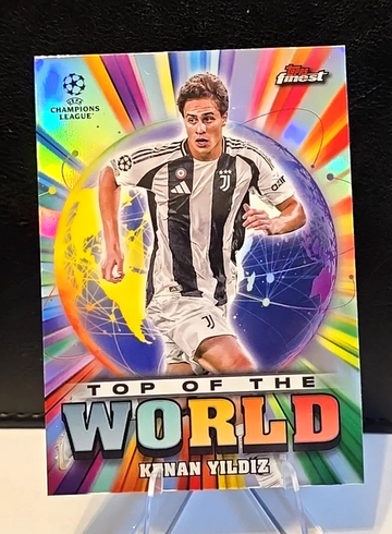 2024-25 Topps Finest UEFA UCC   Kenan Yildiz  Top of the World  #TW-13  Juventus