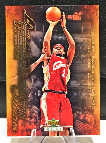 Lebron James  Rookie  2003 Upper Deck Basketball  RC Freshman Collection #28 Cavs Lakers 