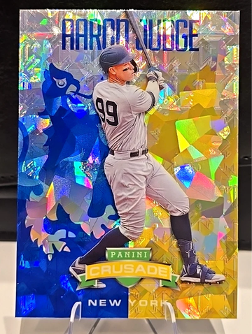 2024 Crusade Baseball   Aaron Judge  Blue/Yellow Cracked Ice  No. 91 Yankees