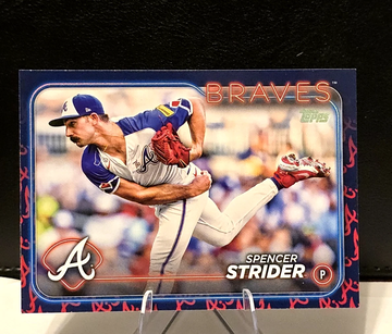 2024 Topps Series 1   Spencer Strider #11  Team Color Logo Border  Braves