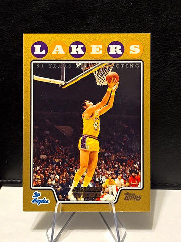 2008-09 Topps  Gold Border /2008  Jerry West  #180  HOF Lakers  MINT