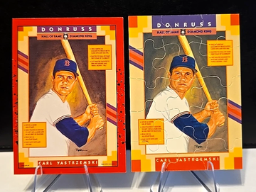1990 Donruss  Carl Yastrzemski  Boston Red Sox  #588  And the Puzzle  Red Sox