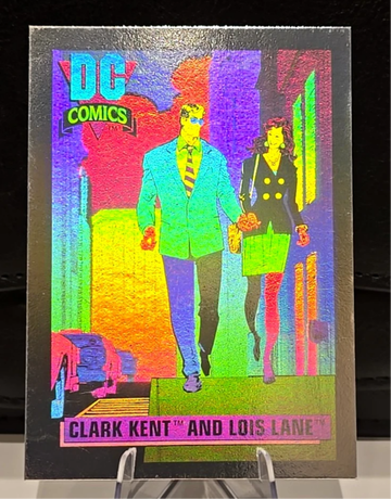 Clark Kent and Lois Lane  DC Comics Card  1991  Hologram Holo  DCH1