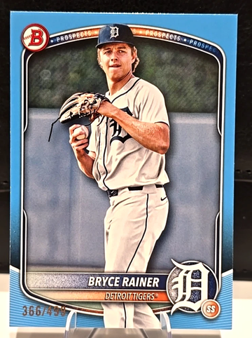 2025 Bowman  Bryce Rainer  Prospects  Sky Blue Border  /499  Detroit Tigers BP-49