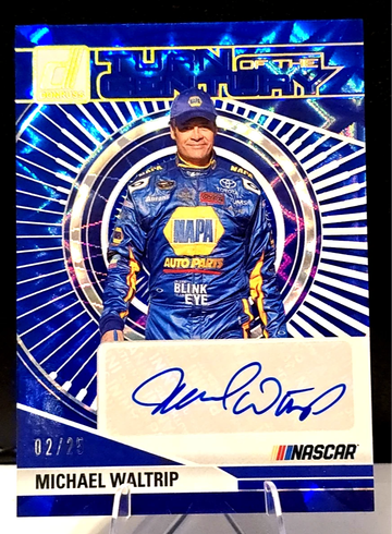2025 Donruss Nascar  Michael Waltrip  Turn of the Century  BLUE Xplosion  Auto  /25 !