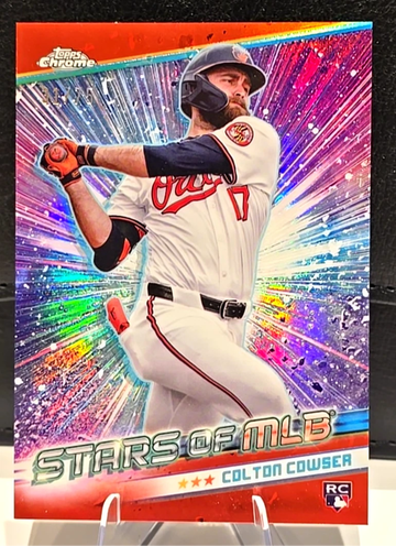 Colton Cowser  RC!  Stars Of Mlb  Topps Chrome 2024  Red /75  Orioles  SSP