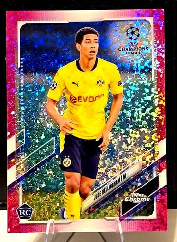 2020-21 Topps Chrome UCL  Jude Bellingham Pink Mini Diamond Rookie Refractor/175