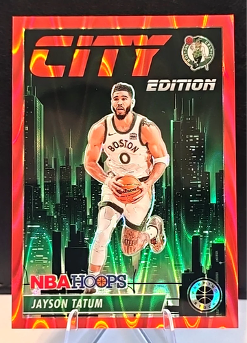 2023-24 Premium Stock - City Edition Jayson Tatum #3 Red Seismic /199 Celtics