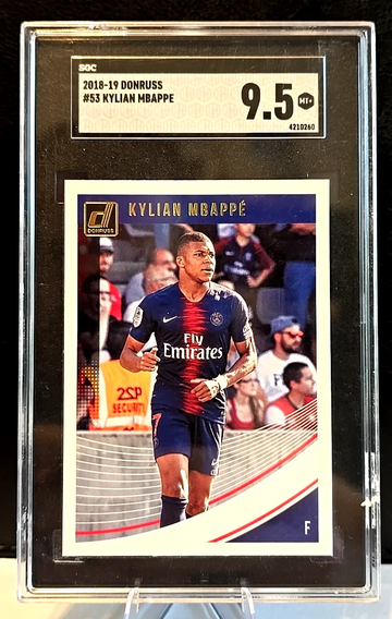 2018-19 Panini Donruss  Kylian Mbappe  #53  SGC 9.5 Mint+  Paris