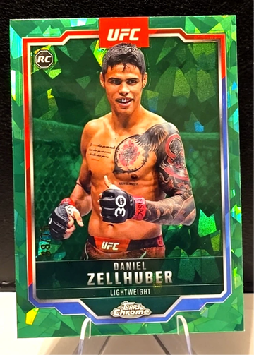 2025 Topps Chrome Sapphire UFC  Daniel Zellhuber  Green /75  Rookie RC  SSP