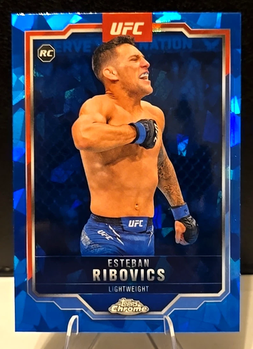 2025 TOPPS CHROME SAPPHIRE UFC  ESTEBAN RIBOVICS  RC ROOKIE  #75