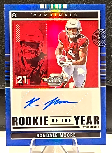 2021 Contenders Optic  ROY Contenders  Auto  Blue /30  Rondale Moore  Cardinals