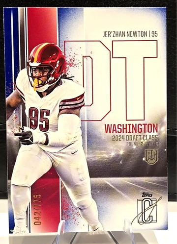 Jer'Zhan Newton  2024 Topps Signature Class  Indigo /175  Commanders 