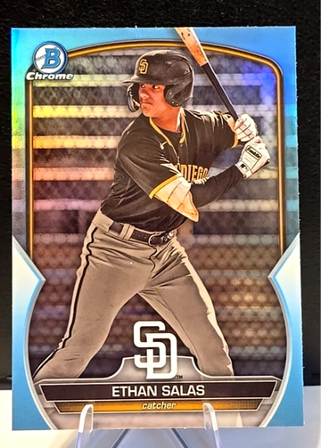 2023 Bowman Draft Chrome #BDC-1  Ethan Salas  Sky Blue Refractor SP  Padres 