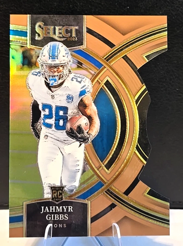 2023 Panini Select   Premier Level  Jahmyr Gibbs #198  Bronze  /299  RC Die Cut  Lions