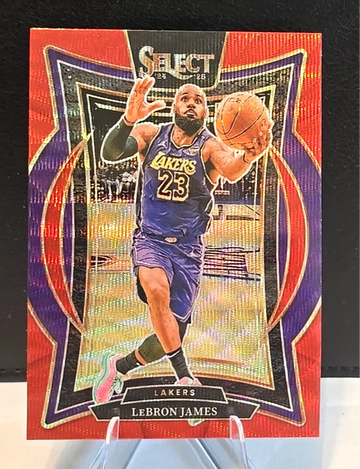 2024-25 Panini Select Concourse  LeBron James  Red Wave  Lakers SP 
