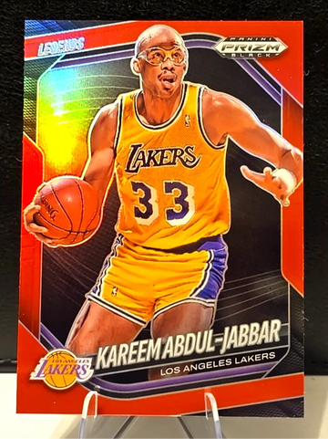 2024-25 Panini Prizm Black  Kareem Abdul-Jabbar  Red Prizm  /299  Lakers