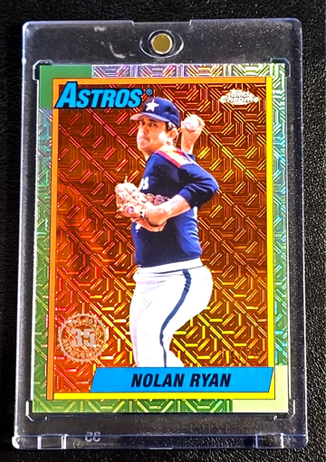 2025 Topps Series 1  Nolan Ryan  Silver Pack Mojo  Orange Refractor  /25  Astros