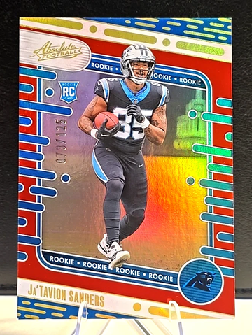 Jatavion Sanders  RC Rookie  Absolute Panini 2024  Red Spectrum  /125  Panthers