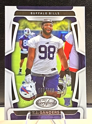 2025 Panini Certified  TJ Sanders RC  /499  Bills rookie 