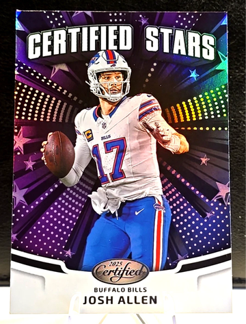 2025 Panini Certified  Josh Allen  Certified Stars  Buffalo Bills  CST-JAN