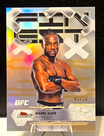 2025 Topps Finest UFC  Manel Kape  GOLD Refractor  /50