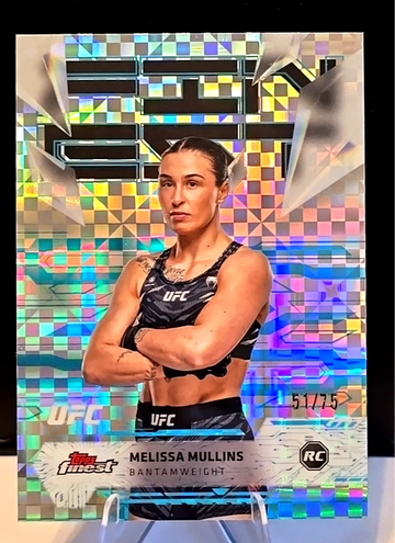 2025 Topps Finest UFC  Melissa Mullins  Refractor Blue Checkerboard  /75  RC 