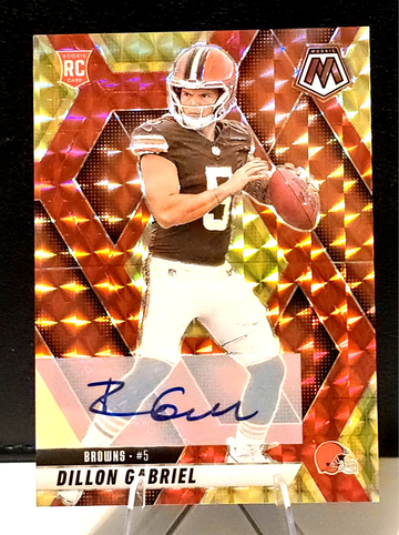 2025 Panini Mosaic Choice  Dillon Gabriel  Auto  Red Yellow Fusion SP Prizm  Browns 