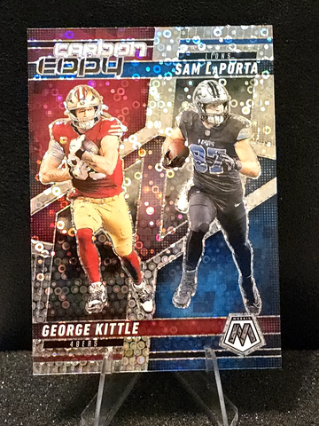 2025 Mosaic  Carbon Copy  George Kittle / Sam LaPorta  No Huddle SP  49ers Lions 