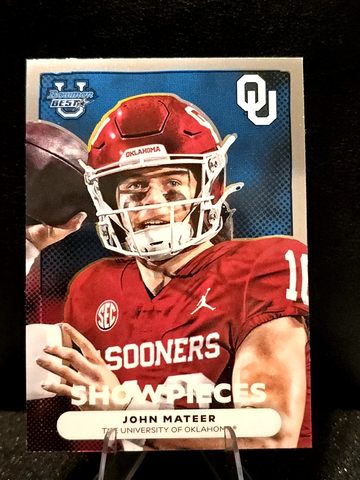 2025 Bowman Best U  John Mateer  Showpieces #BS-9  Oklahoma Sooners