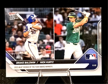 Drake Baldwin  Nick Kurtz  Rookie Of the Year  2025 Topps Now OS-3  Braves A's 