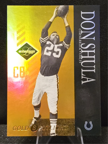 2003 Leaf Limited  Don Shula /25   Gold Spotlight  Baltimore Colts 