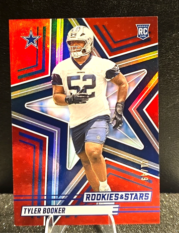 2025 Panini Rookies & Stars  Tyler Booker  Red & Blue RC  /49  Cowboys