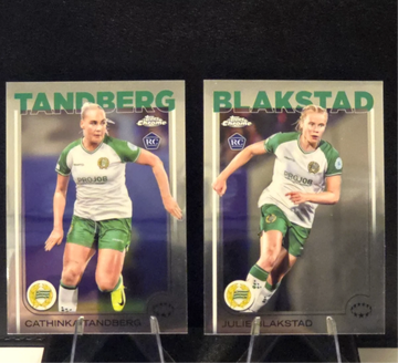 2024-25 Topps Chrome UEFA Women's  Hammarby Rookies  Tandberg & Blakstad RC 