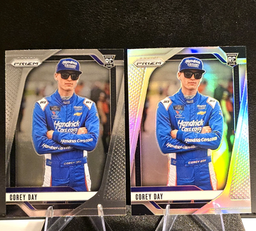 2025 Panini Prizm Racing  Corey Day #5 Silver Prizm & Base RC  Nascar Rookie