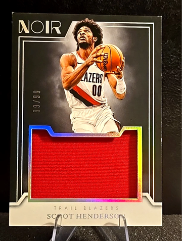 Scoot Henderson  2024-25 Panini Noir  Jumbo Materials Patch  99/99  Bookend  Blazers