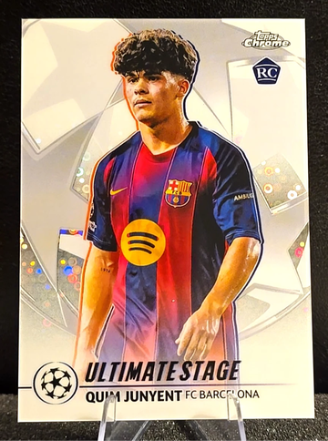 2025-26 Topps Chrome UEFA UCC Flagship  Quim Junyent  Ultimate Stage  Barcelona RC