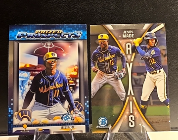 2025 Bowman Draft Chrome  Prized Prospects & Axis  Jesus Made  Brewers