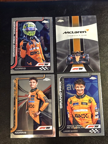 2025 Topps Chrome F1  (3) Lando Norris & Mclaren Team Logo 