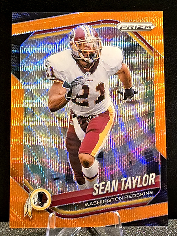 2025 Prizm  SEAN TAYLOR  Orange Wave  19/65  Washington Redskins
