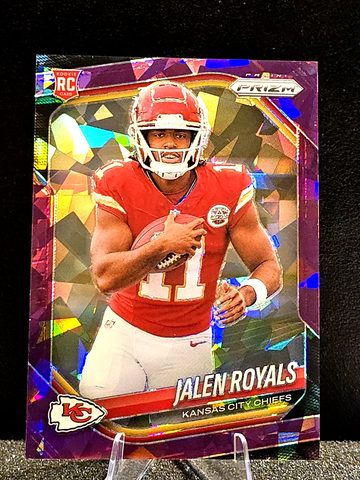 2025 Panini Prizm  Jalen Royals RC  Purple Ice Prizm  /225  Chiefs Rookie 
