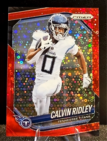 2025 Panini Prizm No Huddle  Calvin Ridley #220  Red /99  Titans 
