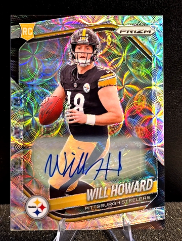 2025 Panini Prizm Choice  Will Howard  Auto /100  Silver Scope  Steelers #367 RC