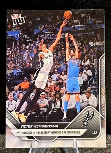 2025-26 Topps Now NBA #127  Victor Wembanyama S an Antonio Spurs  500th Block 
